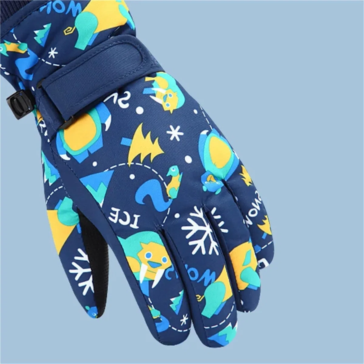 Guantes de esquí de Invierno for niños, Manoplas Gruesas Impermeables con Dedos divididos for niños y niñas (de 4 a 6 años), Guantes de Nieve cálidos(4-6Y Pink)