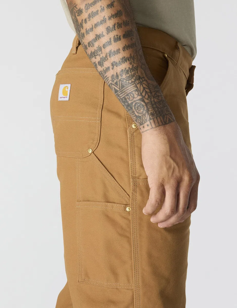 Carhartt Iconic B01 Firm Duck Double-Front Dungaree - Pantalones de utilidades de Trabajo Hombre