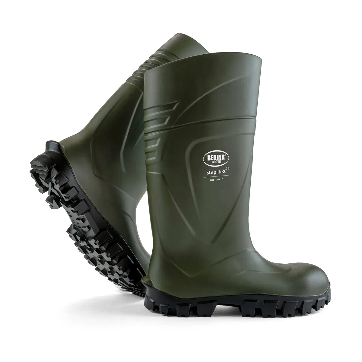 Botas de Seguridad y de Trabajo para Hombres y Mujeres Incl. Puntera de Acero, para Uso agrícola, garantizan una excelente adherencia, protección Aislante -30 Grados, Verde, EU 42