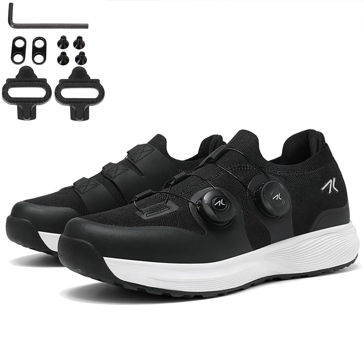 Zapatillas De Ciclismo MTB Hombres Mujer Zapatos Bicicleta de Montaña Compatibles con Todos Los SPD, Adulto Respirables con Cordones Rápidos