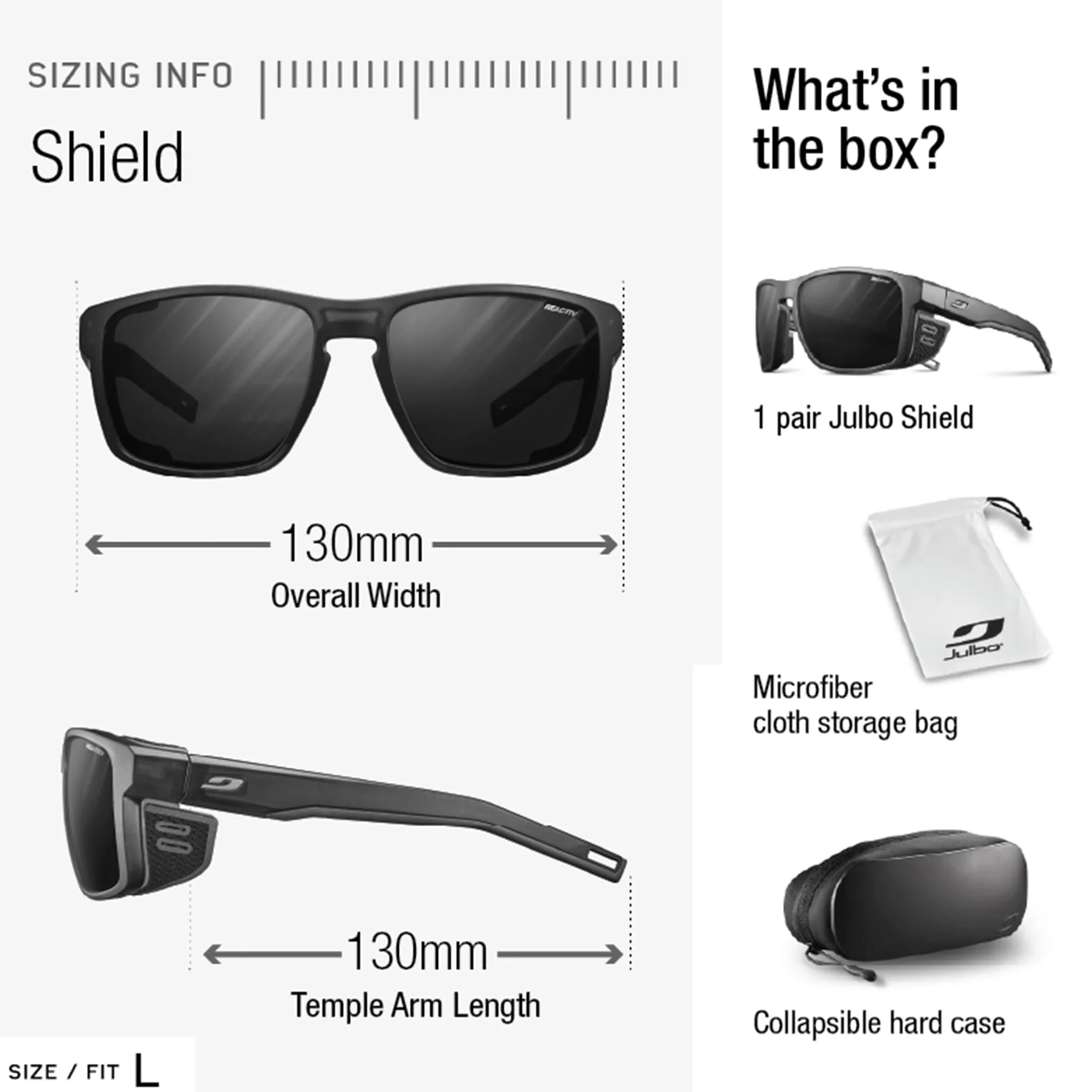 Julbo Shield GAFAS DE SOL Unisex adulto (Pack de 1)