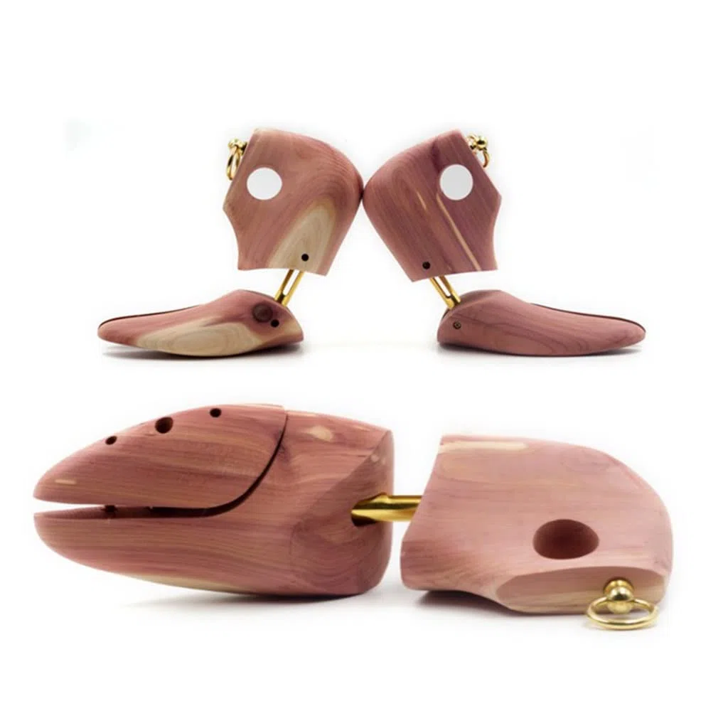 1 par de hormas Ajustables Madera Cedro Rojo for Zapatos Hombre, Soporte for expansor Botas(Black-Jojo+apos;s Bizarre Adventure1,EU 43 44)
