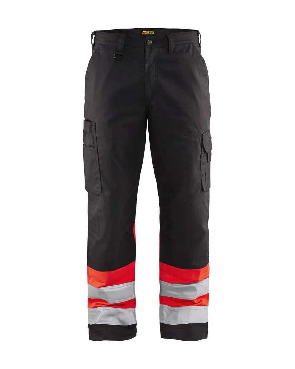 Blakläder 156418119955 C42 – Pantalón reflectante negro/rojo, multicolor, 156418119955C56
