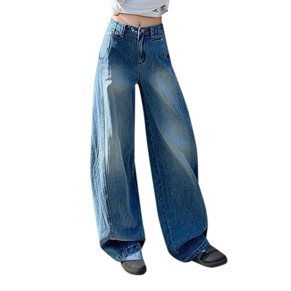 Pantalón Vaquero Mujer Vaqueros Elasticos Ropa Baggy Pantalones Rectos Primavera Tejanos Casual Tallas Grandes Ancho Invierno Ligero Anchos