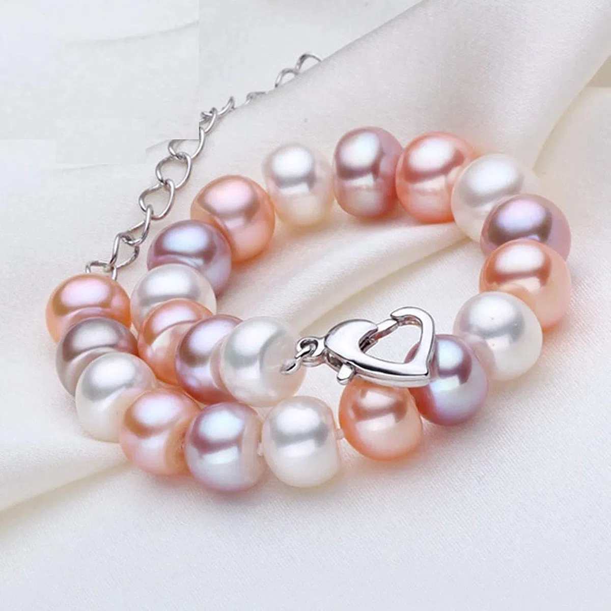 Pulseras de cadena con brazalete, pulsera elástica de perlas, pulsera elástica de perlas, pulsera de perlas naturales reales for mujeres, joyería de perlas de agua dulce, pulseras y brazaletes hechos