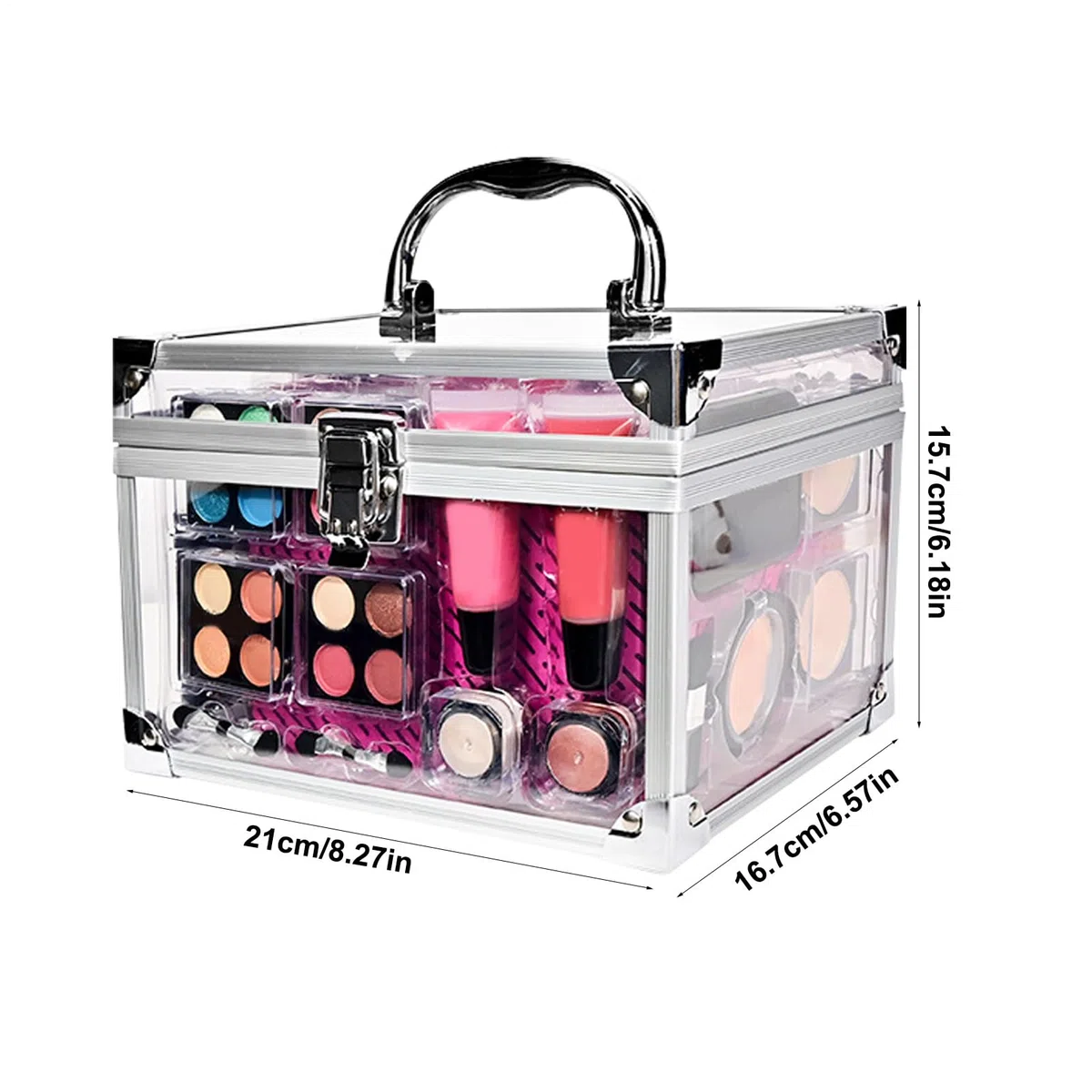 Kit De Maquillaje Completo Paleta Cosmética | Estuche Con Sombras Rubor Brochas Para Adolescente Viaje Boda Teatro