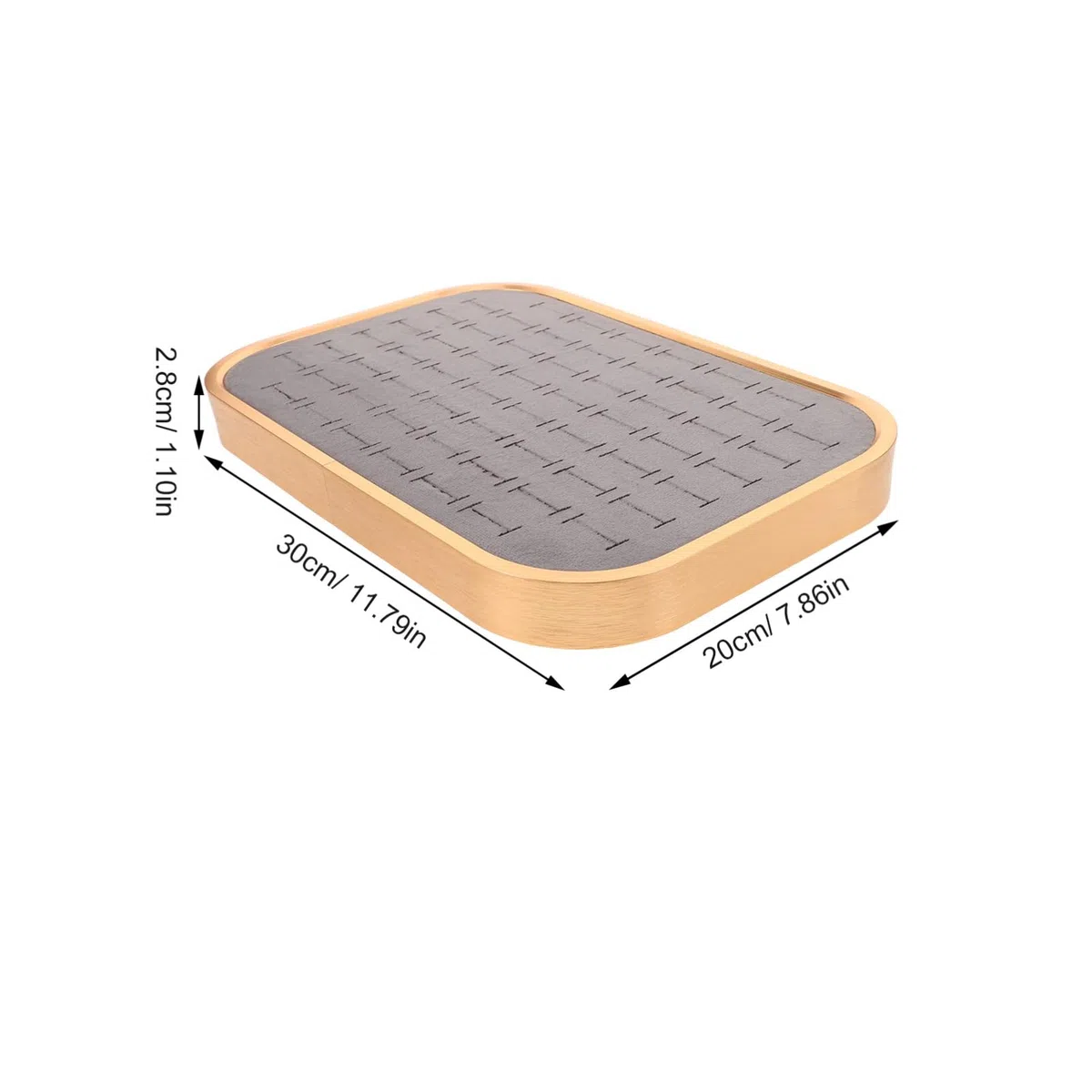 Alipis Bandeja de Terciopelo para Joyas Organizador Rectangular de Compartimentos Bandeja para Guardar Collares Aretes y Anillos para Niñas Esposas y Mamás