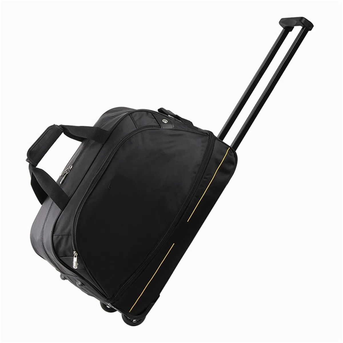 Bolsa de Viaje con Ruedas for Hombre, 56 l, Impermeable, Plegable, con Ruedas, for Mano, Equipaje de Mano, Paquete de expansión(Black)