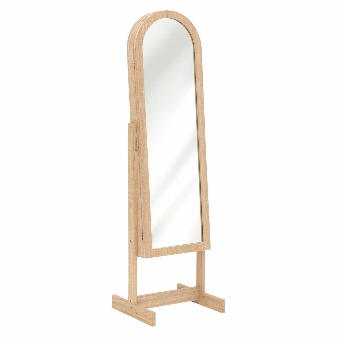 Atmosphera - Armario Joyero de pie con espejo 'Soleya' madera natural H.145cm