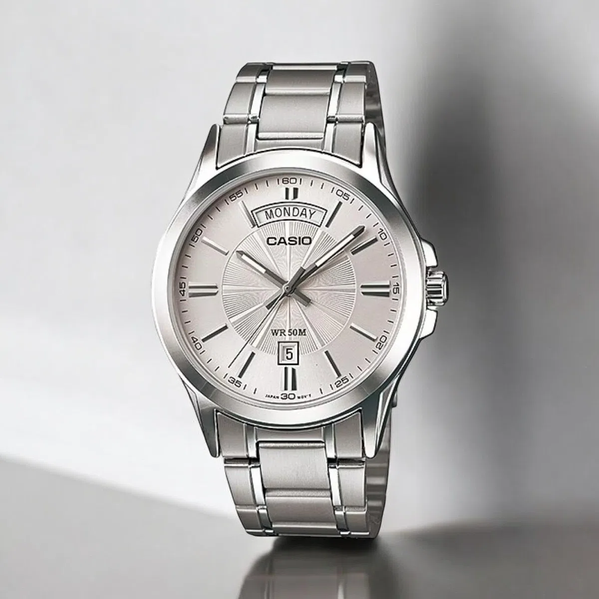 CASIO MTP-1381D-7AVDF - Reloj analógico, Hombre, Color Plata