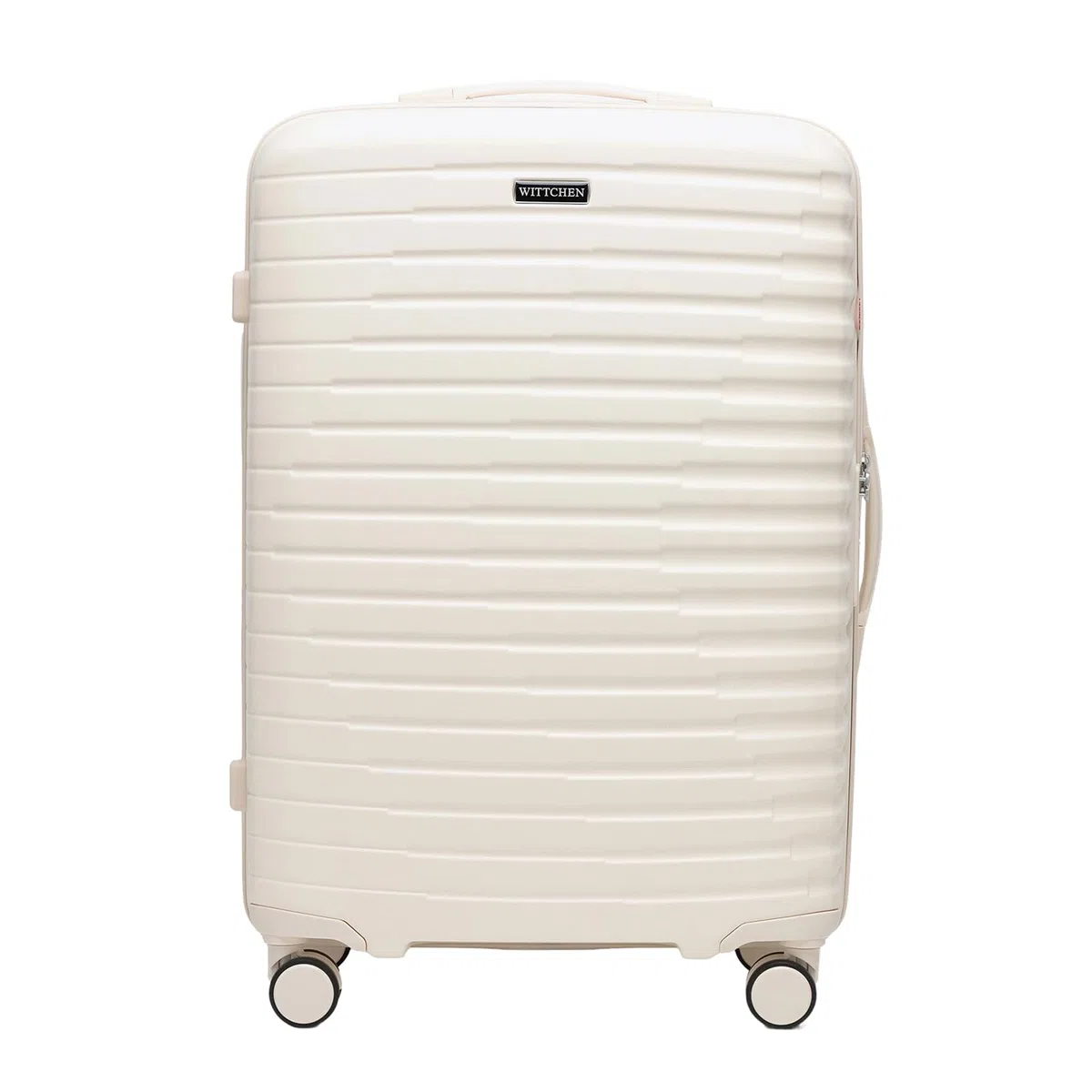 WITTCHEN Motion Line Maleta Mediana Equipaje de Viaje Ligero Maleta rígida policarbonato Cerradura TSA asa telescópica 4 Ruedas Dobles 360° Talla L Crema