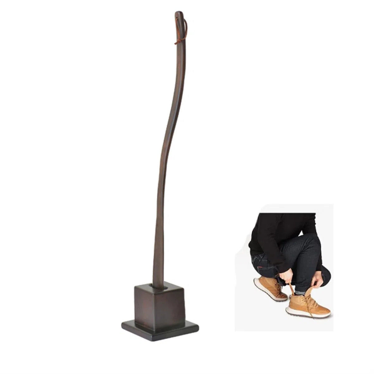 Calzadores, Calzadores Extra Largos de Madera, fáciles de Usar, for Personas Mayores y Mujeres Mayores.(65cm)