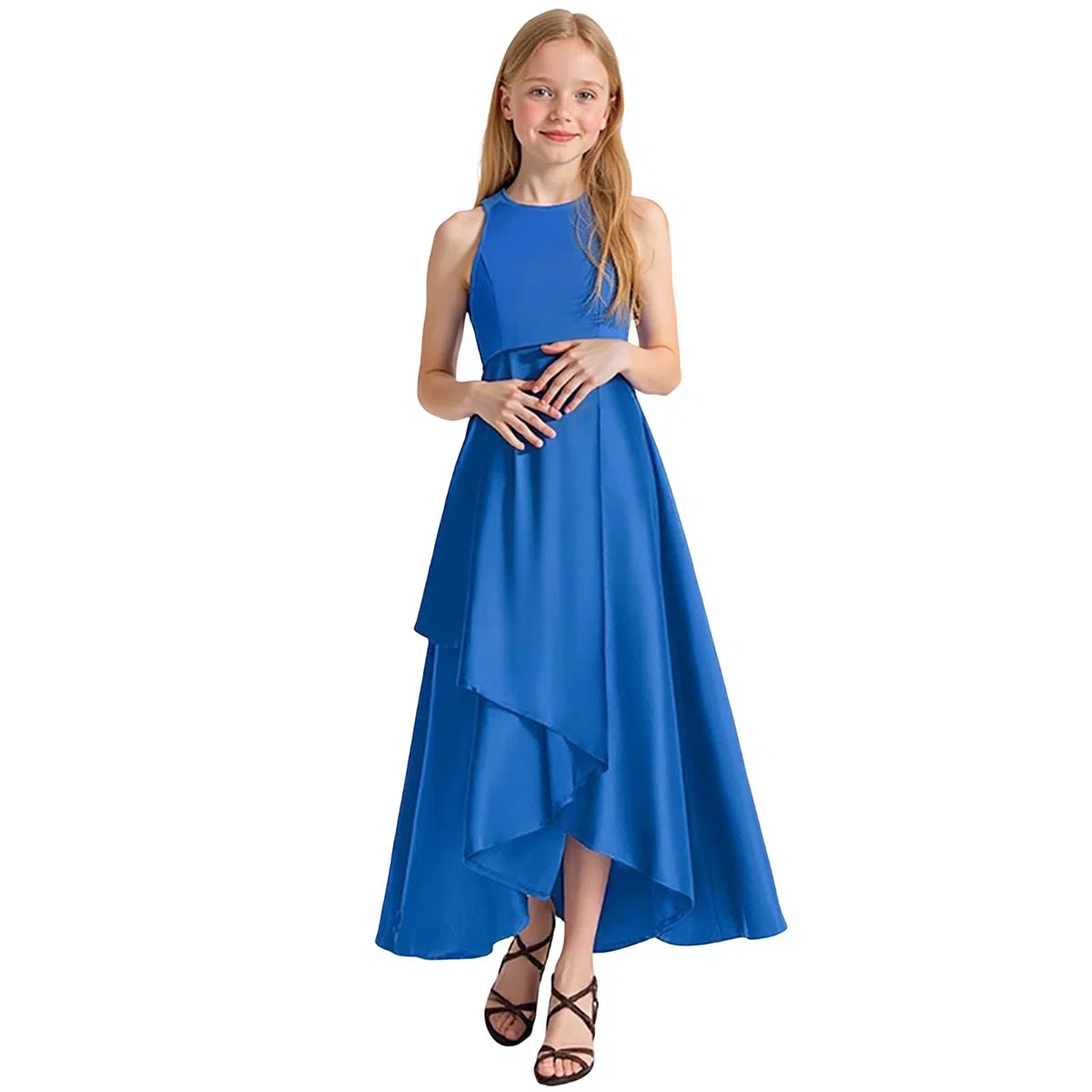 Vestido Niña Verano Algodón Casual Playa Manga Corta Estampado Sandias Fresco Suave Transpirable Infantil Lindo Verano A142