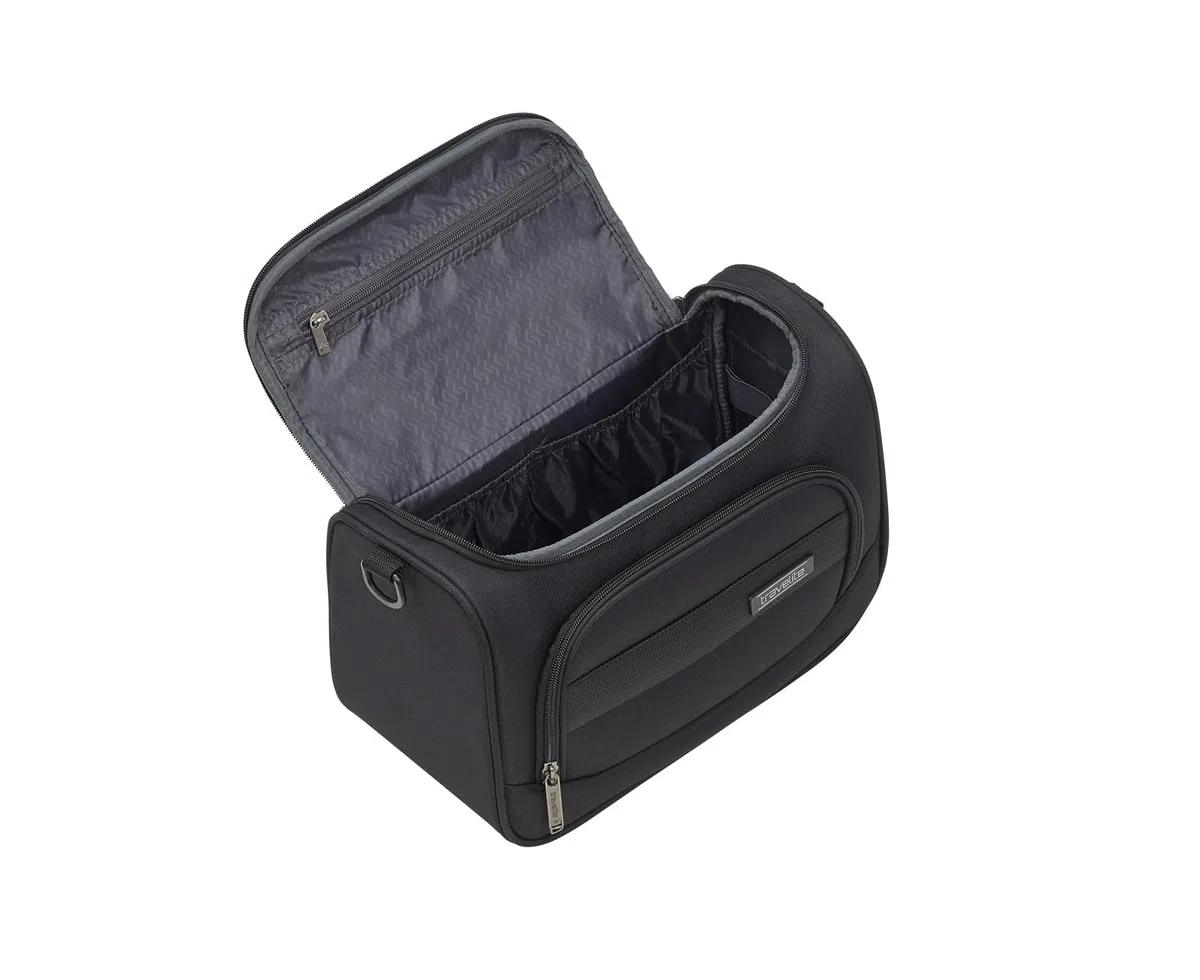 travelite Neceser para equipaje de mano, cuenco blando, serie CHIOS, estuche de belleza con organizador y función de enganche, 33 cm, 12 litros