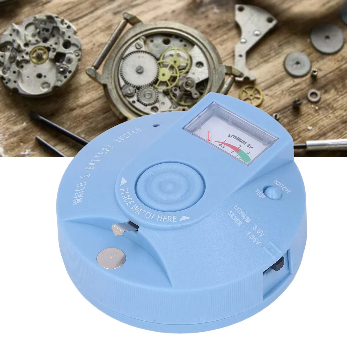 Mire el Probador de la Batería de la Celda del Botón del Reloj y el Analizador de la Batería para la Batería del Botón de 1.55V y 3V