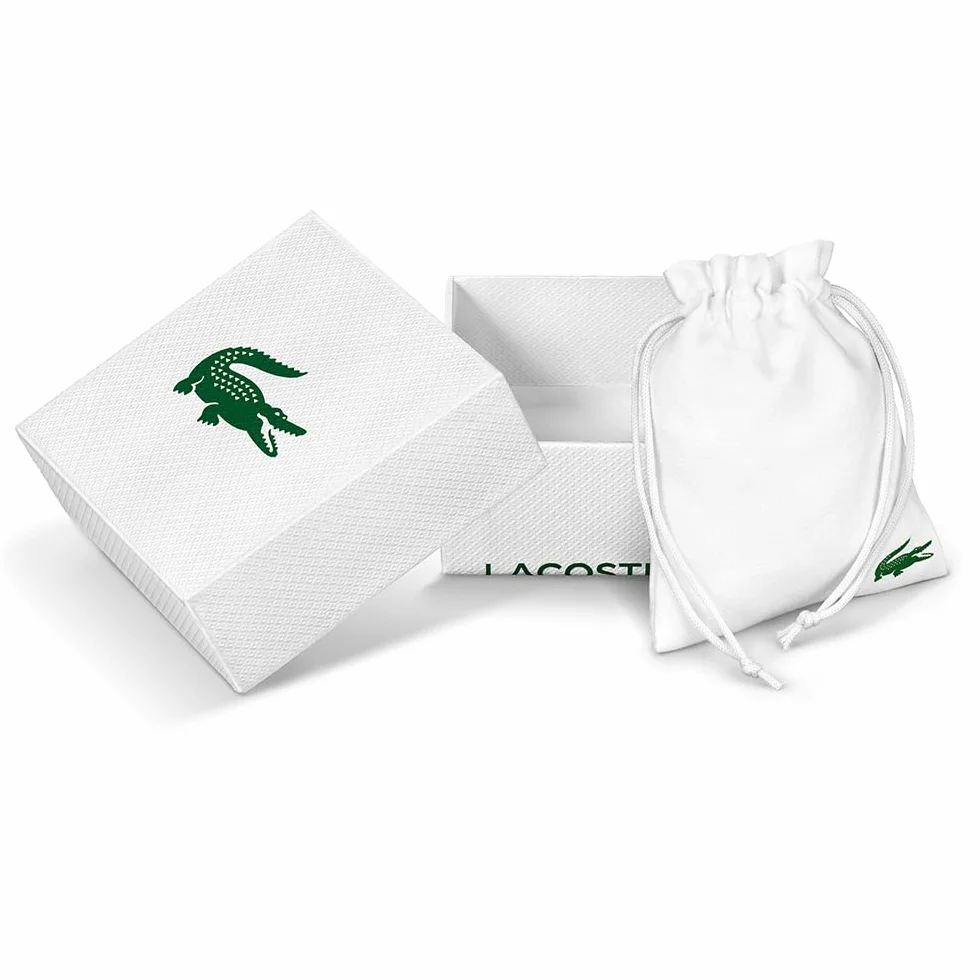 Lacoste Pulseras de Cuero de Doble Vuelta para Hombre Colección MATT con Cierre de Mosquetón de Color – Disponibles en Marrón, Azul Marino o Negro