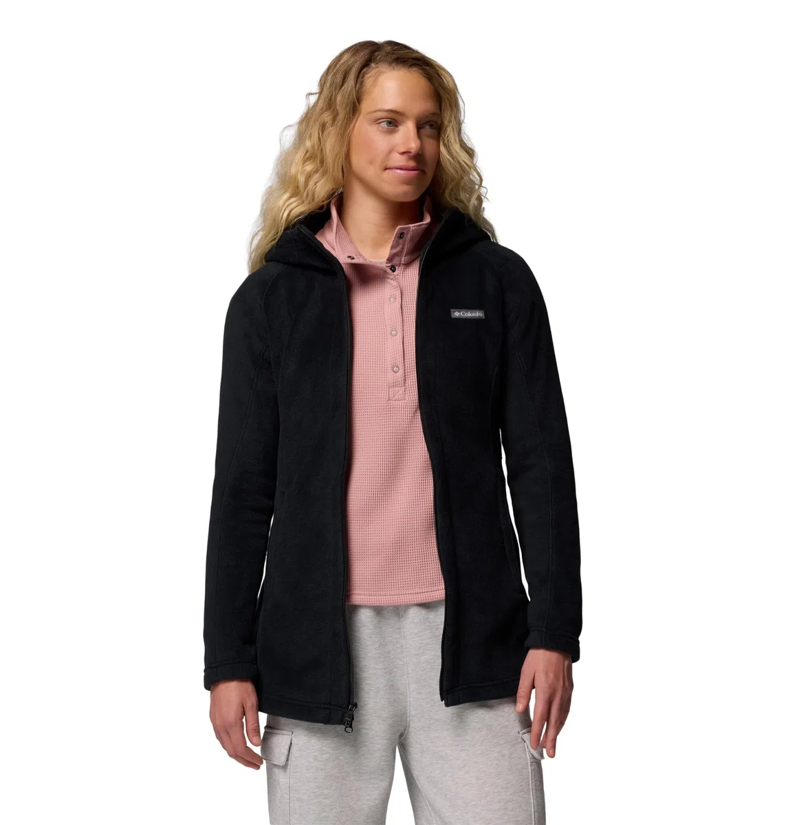 Columbia Benton Springs II Sudadera Larga con Capucha Chaqueta de Forro Polar Mujer (Pack de 1)