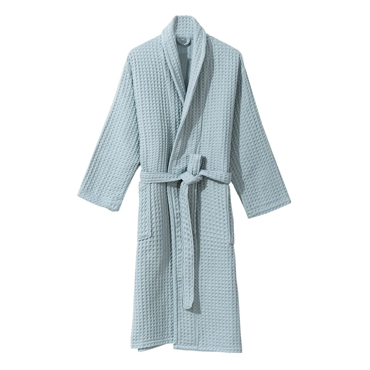 Albornoz para mujer de pique gofre, bata de casa para mujer, kimono mullido, ligero, bata de sauna, bata suave, ropa de dormir, cómoda bata de baño con cinturón, bata de baño para mujer