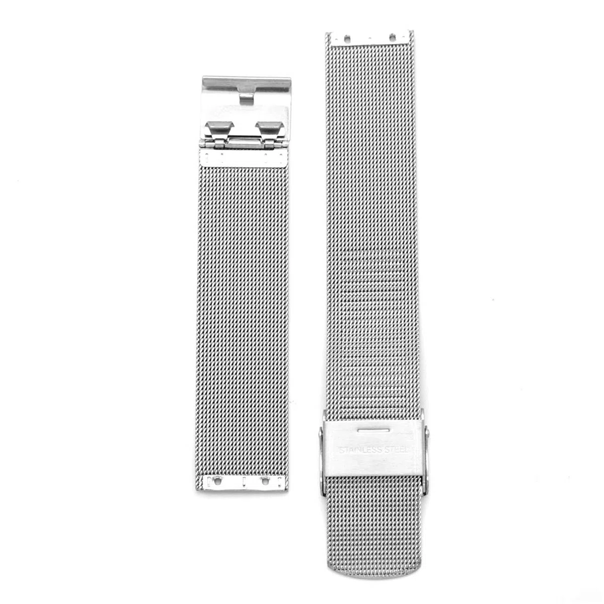 Correa de reloj de acero inoxidable de 18 mm de repuesto para Skagen (plata)