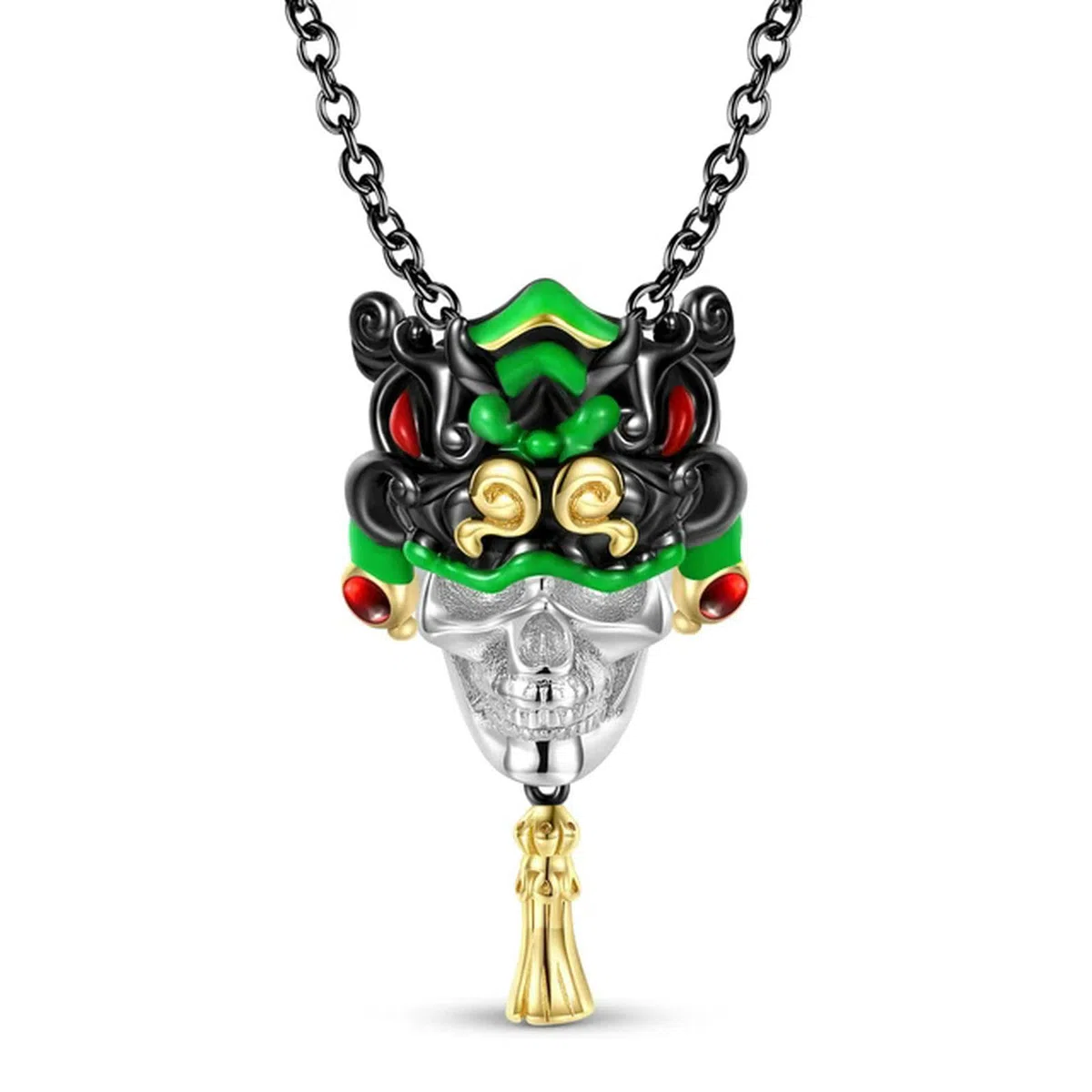Colgante De Plata De Ley 925 Con Cabeza De León Negro, Corona De Oro, Sombrero De Pluma Roja Tribal Para Mujer, Regalo De Cumpleaños, Collar De Joyería Fina