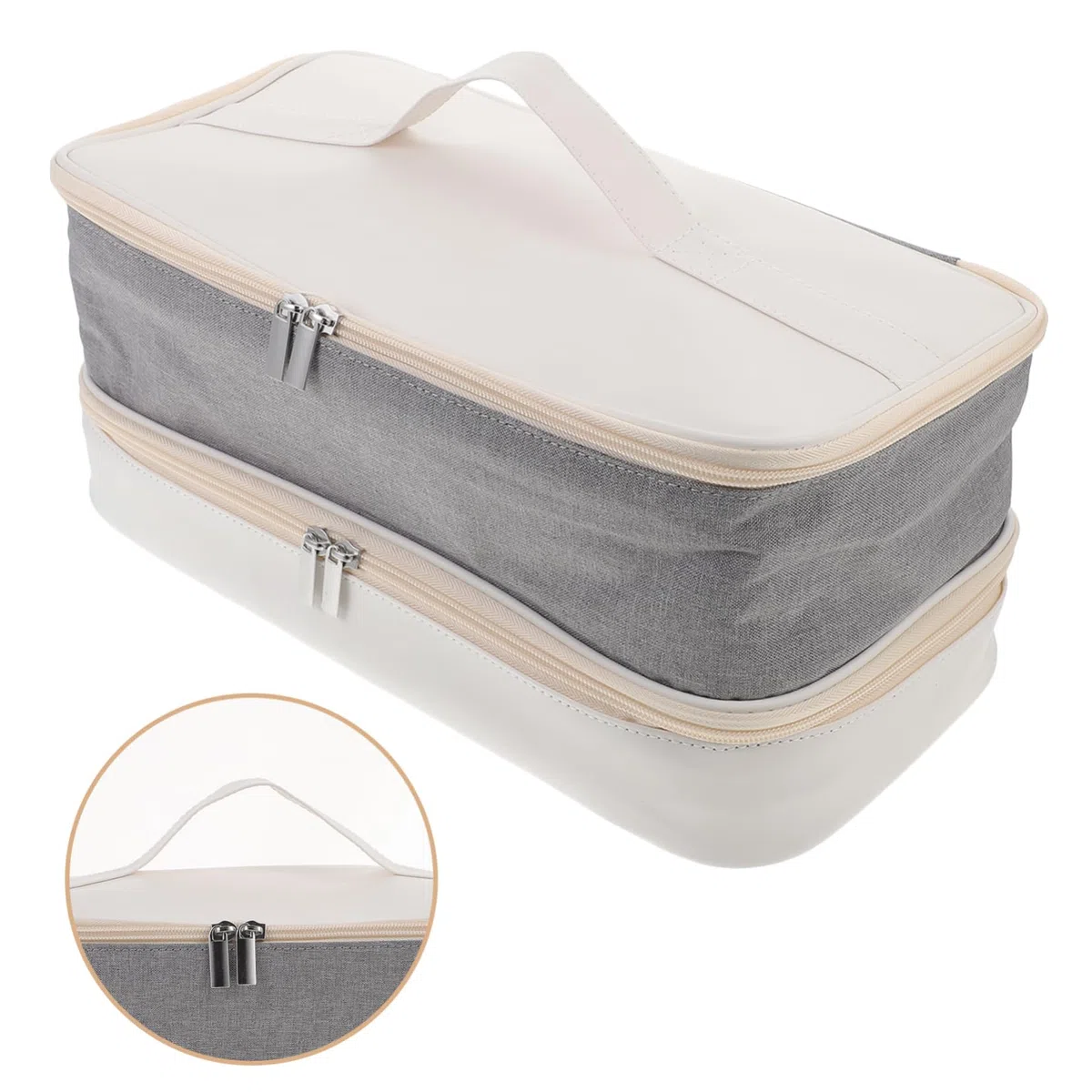 Bolsa De Almacenamiento De De Pelo Organizador De Doble para Secador y Rizador Estuche Portátil De Accesorios De
