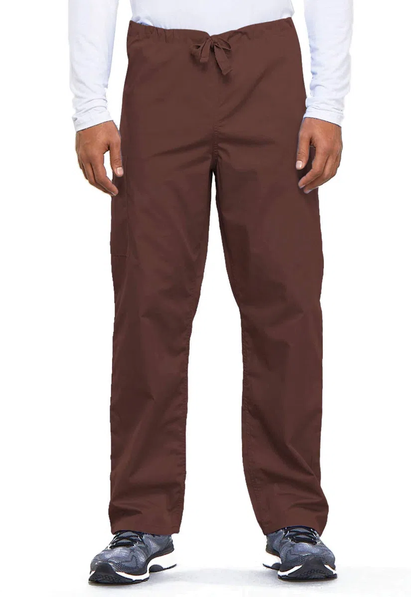 Cherokee Conjunto de uniforme médico para hombres y mujeres de ajuste tradicional con cuello en V 4777 con pantalón cargo con cordón de tiro natural 4100