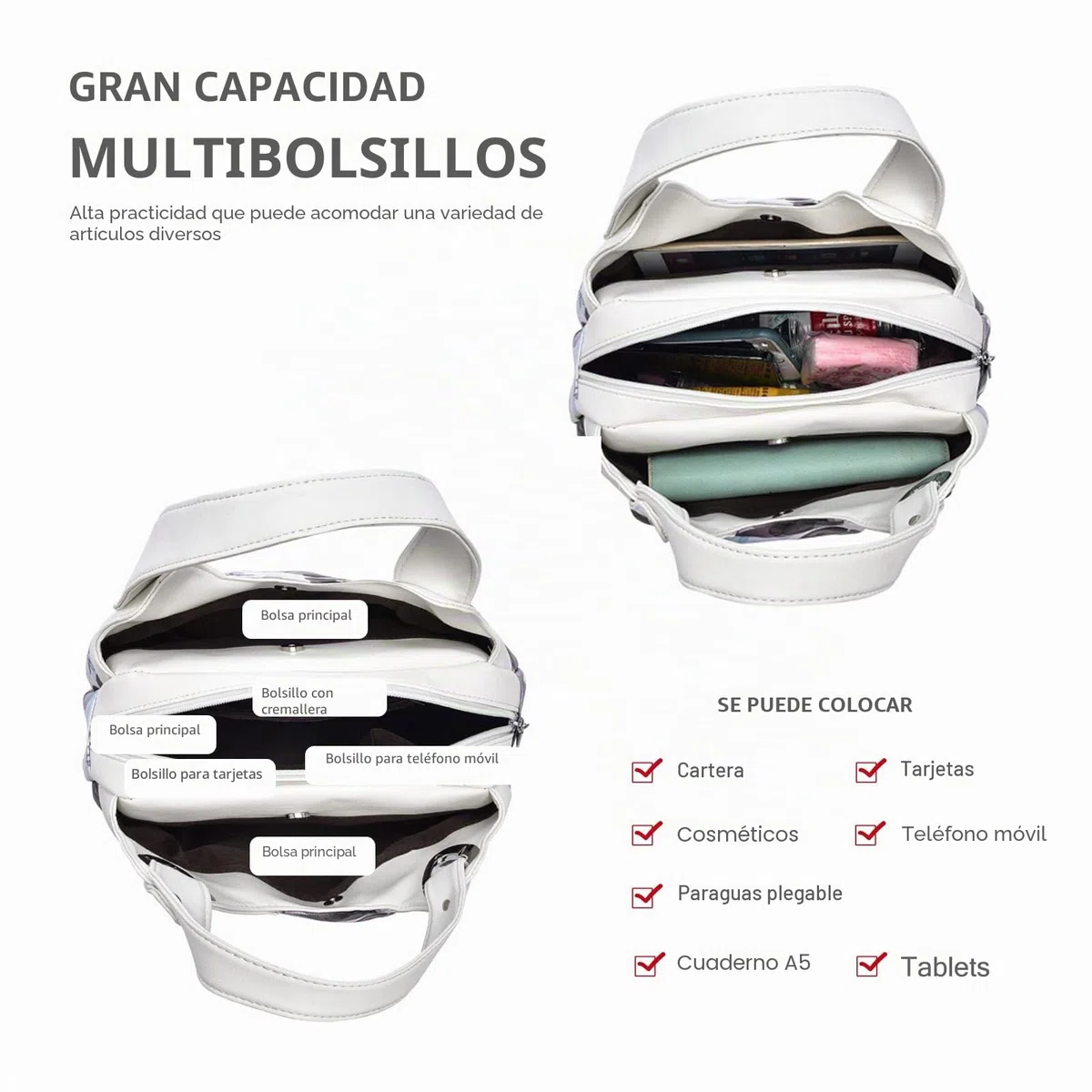 NICOLE & DORIS Bolso de Mujer de Mano Hombro Bolso de Moda Bolso de Las Señoras PU Cuero Bolso Mujer Bolsos de Fiesta Grande Bolsos de Bonitos con Estampado de Flores