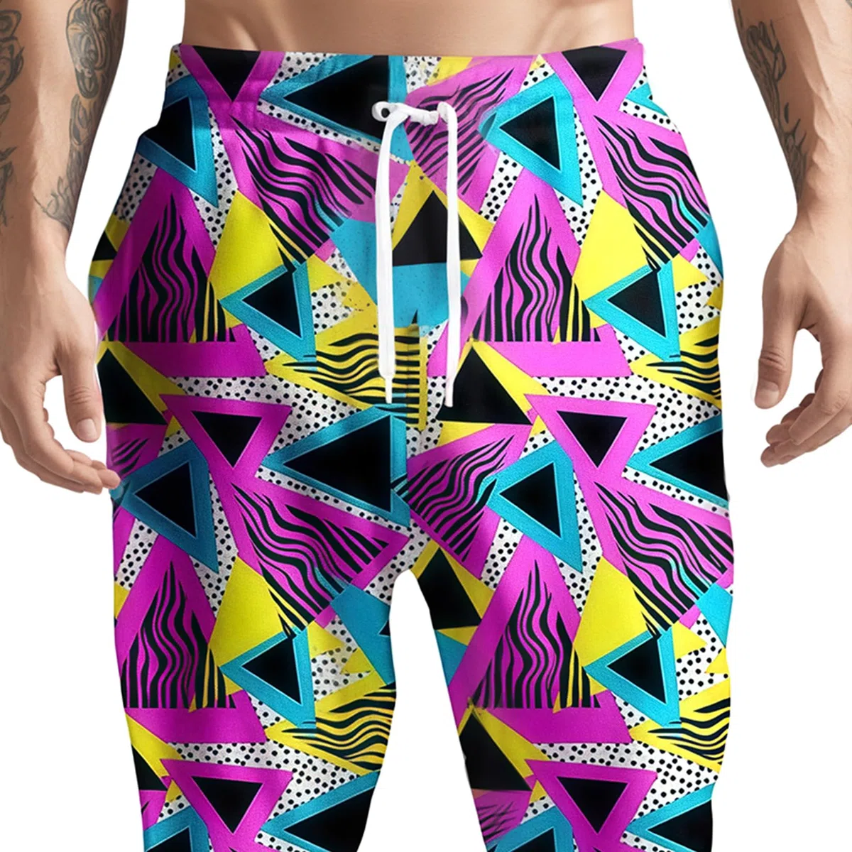 Pantalones Deportivos para Hombre de los años 80 y 90, Divertidos, para Entrenamiento, Correr, Estilo Retro, con Bolsillos, Púrpura, XXL