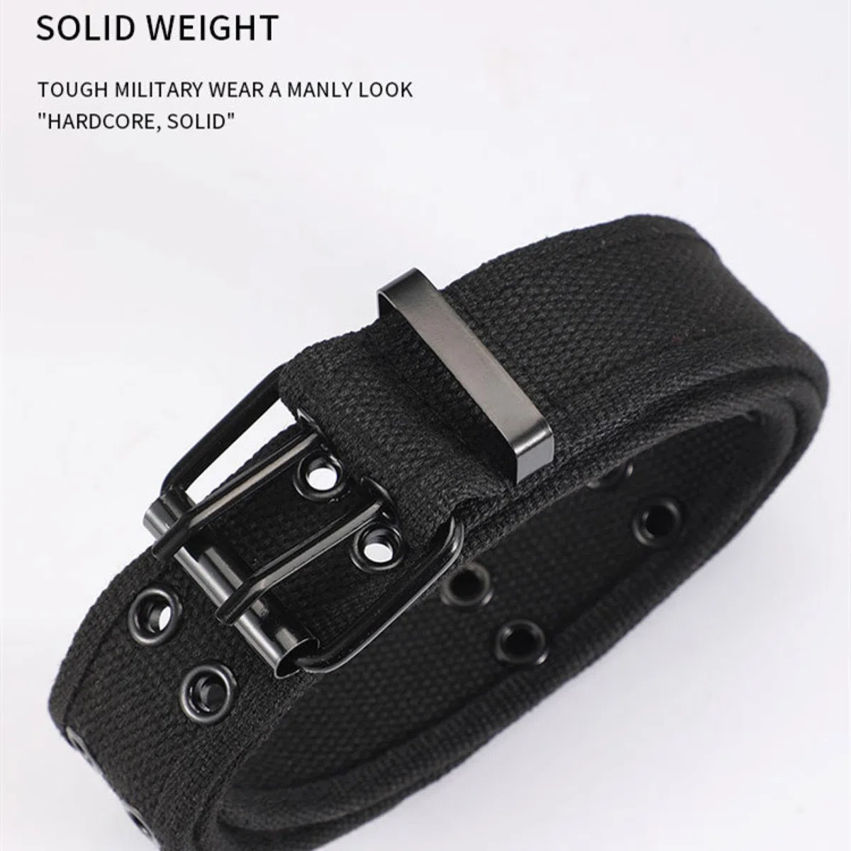 Cinturones de hombre, estilo militar, de lona y nailon, estilo táctico, informal y moderno.