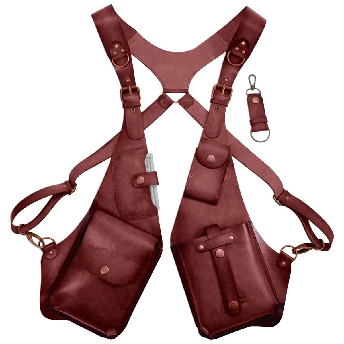 Riñonera Axilar Cartera Steampunk De Cuero PU | De Seguridad Para Móvil Cosplayers Actuaciones Viajeros Trabajo Camping Senderismo Carnaval Eventos Temáticos Obras