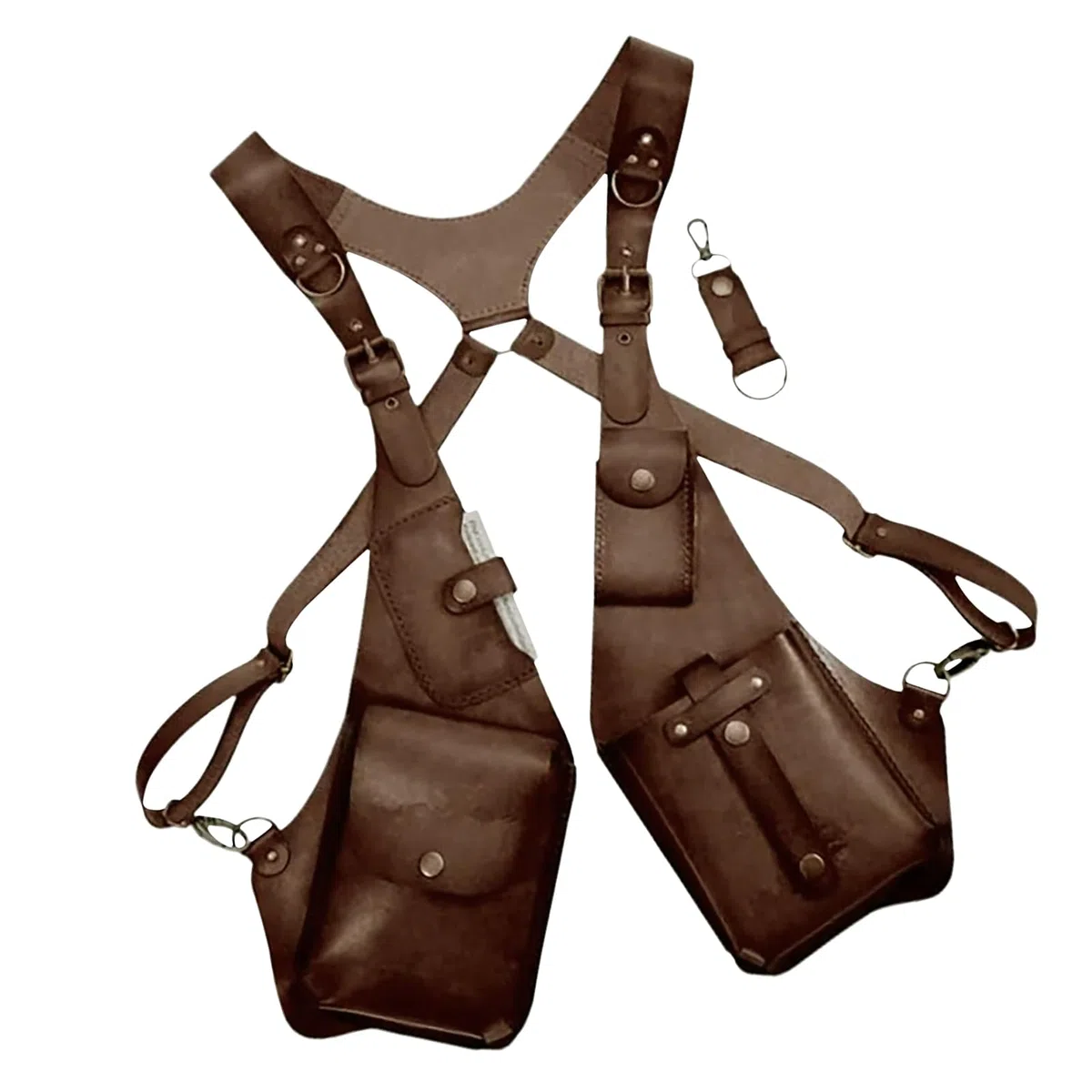 Riñonera Axilar Cartera Medieval Steampunk Halloween Cosplay | Bolsa de Doble Hombro Para Cosplayers Artistas Viajeros Vacaciones Trabajo Diario Senderismo Eventos Temáticos Mascaradas