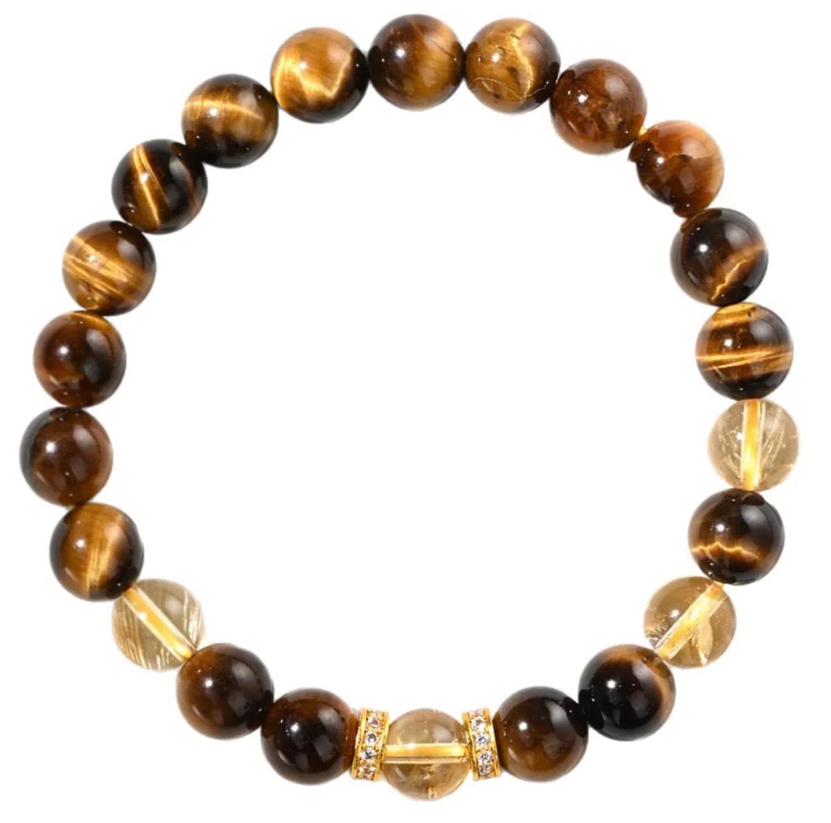 Pulsera energética cuentas cristal mujer, joyería elástica cuarzo natural