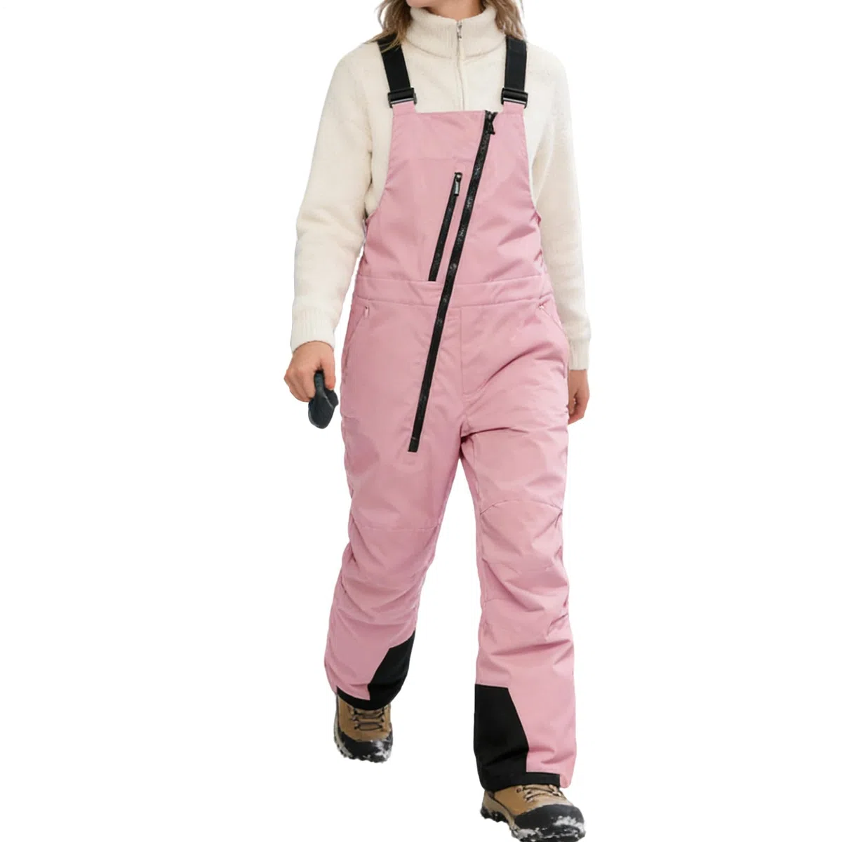 Monos de nieve genéricos para – Baberos impermeables de color rosa, pantalones de esquí de invierno, traje de nieve ajustable, ropa exterior cortavientos, baberos de nieve para impermeables
