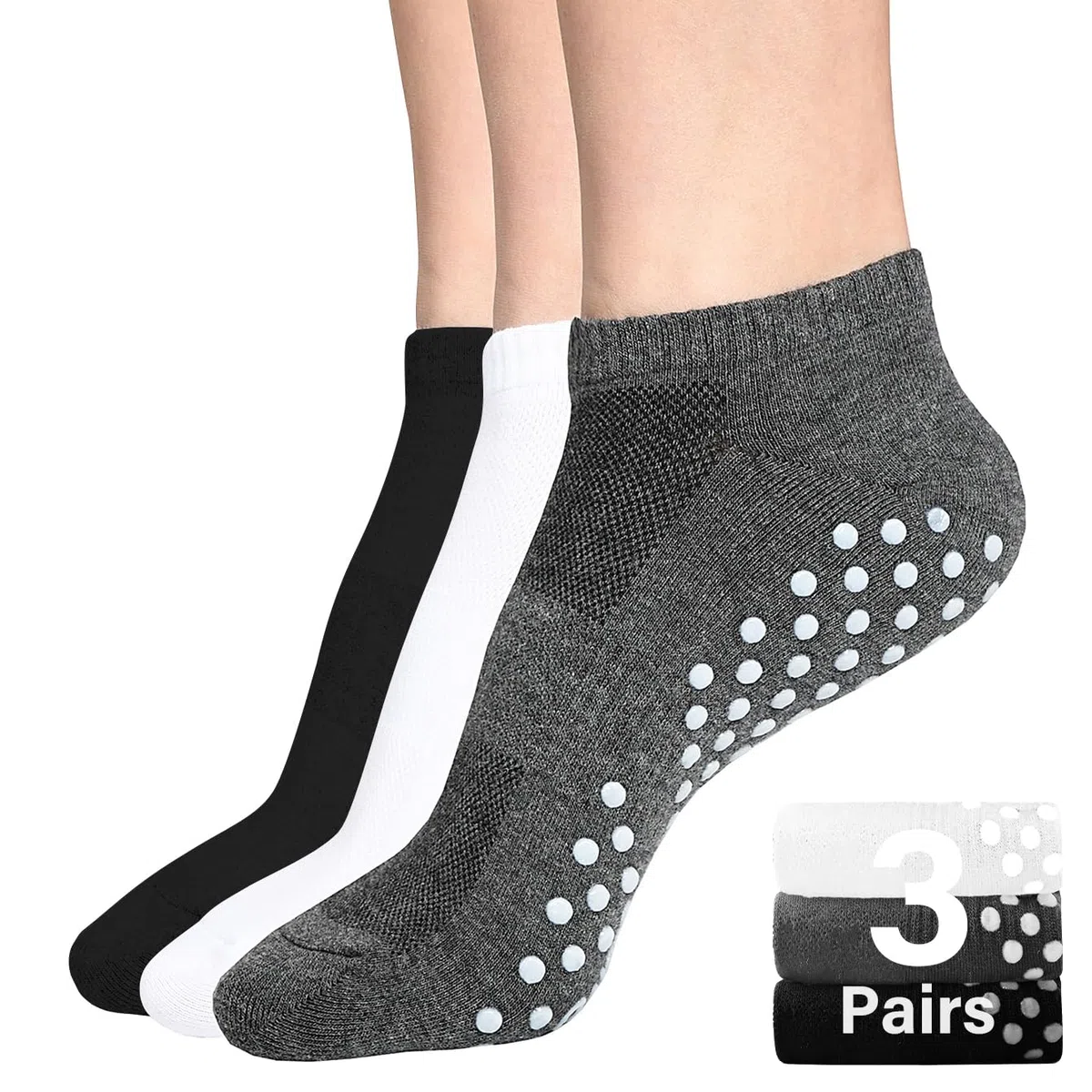 DIBAOLONG Calcetines de corte bajo para mujer y hombre, 6 pares de calcetines cortos de algodón atléticos invisibles