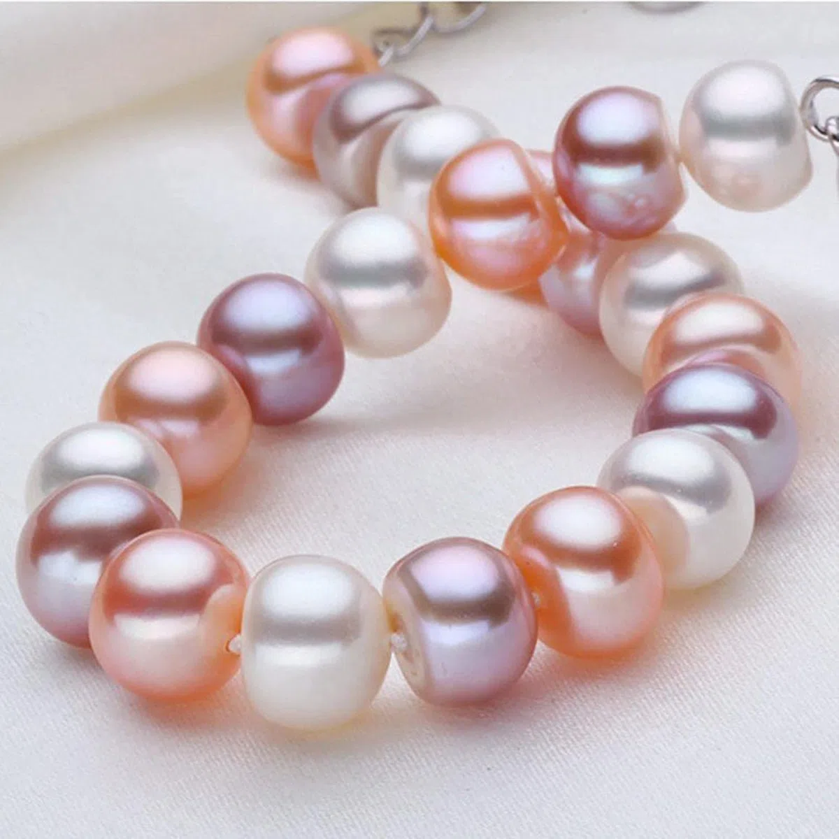 Pulseras de cadena con brazalete, pulsera elástica de perlas, pulsera elástica de perlas, pulsera de perlas naturales reales for mujeres, joyería de perlas de agua dulce, pulseras y brazaletes hechos