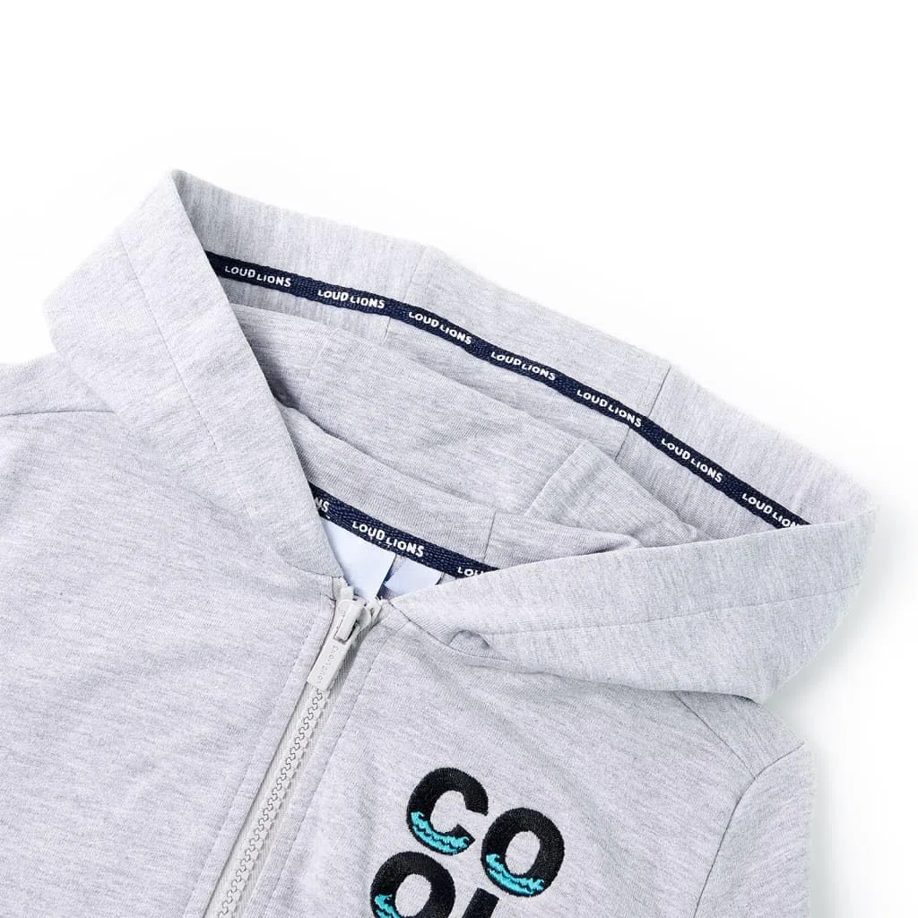 Sudadera con capucha para niños con cremallera, color azul oscuro, mezcla de algodón, poliéster, talla para niños y niñas, uso diario, cálido y cómodo