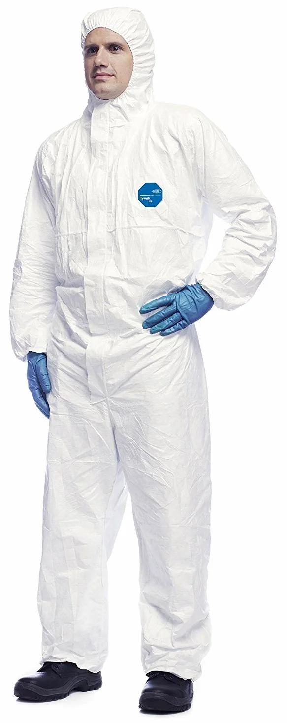 DuPont Tyvek 500 Xpert, 25 Ropas de protección con capucha, Blanco, Talla XXL