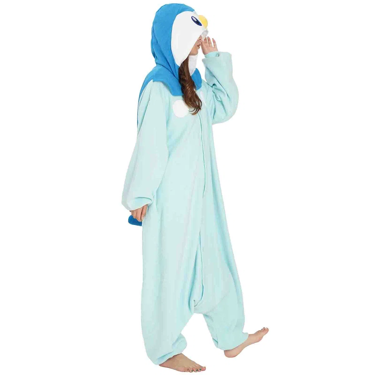 SAZAC Kigurumi - Disfraz de Pokemon - Piplup - Mono de Halloween - Talla XL para Adultos