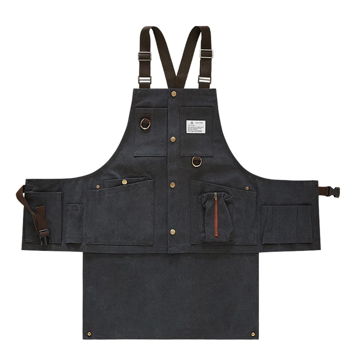 Delantal de trabajo Delantales for hombres, Delantales de trabajo con bolsillos Impermeable Lona Herramientas Delantal Dobladillo desmontable for carpintero, mecánico, Bladesmith