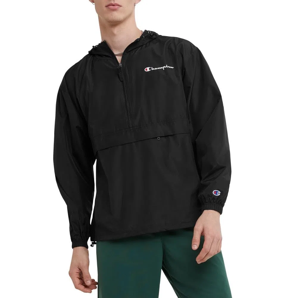 Champion Chaqueta plegable para hombre, Negro-549369, XL