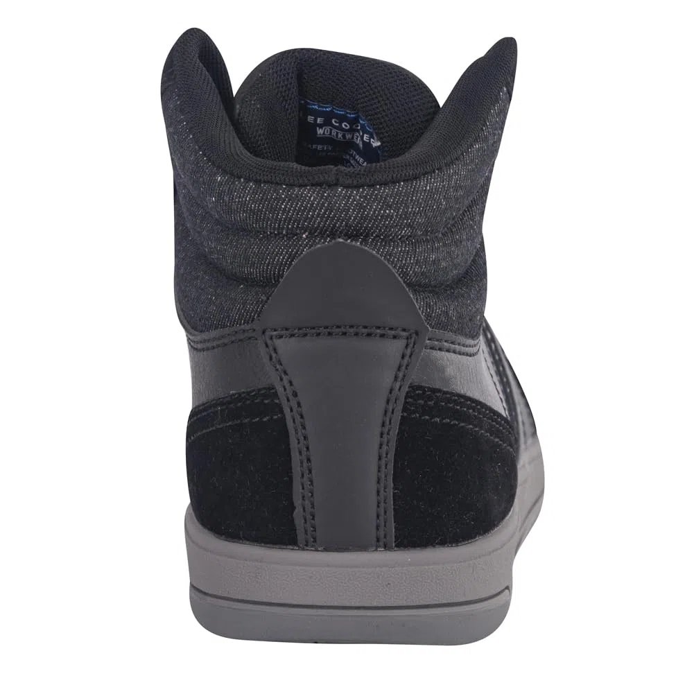 Lee Cooper LCSHOE099 Ropa de trabajo para hombre, puntera de acero mediana, entresuela de seguridad, S1P SRA Zapatos de seguridad para el trabajo, Gris/Negro, 43 EU