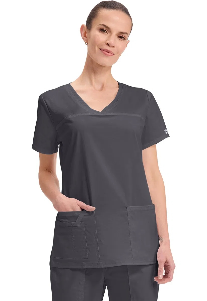 Cherokee Workwear Core Stretch V-Neck Scrubs Shirt Camisa de Traje médico para Mujer