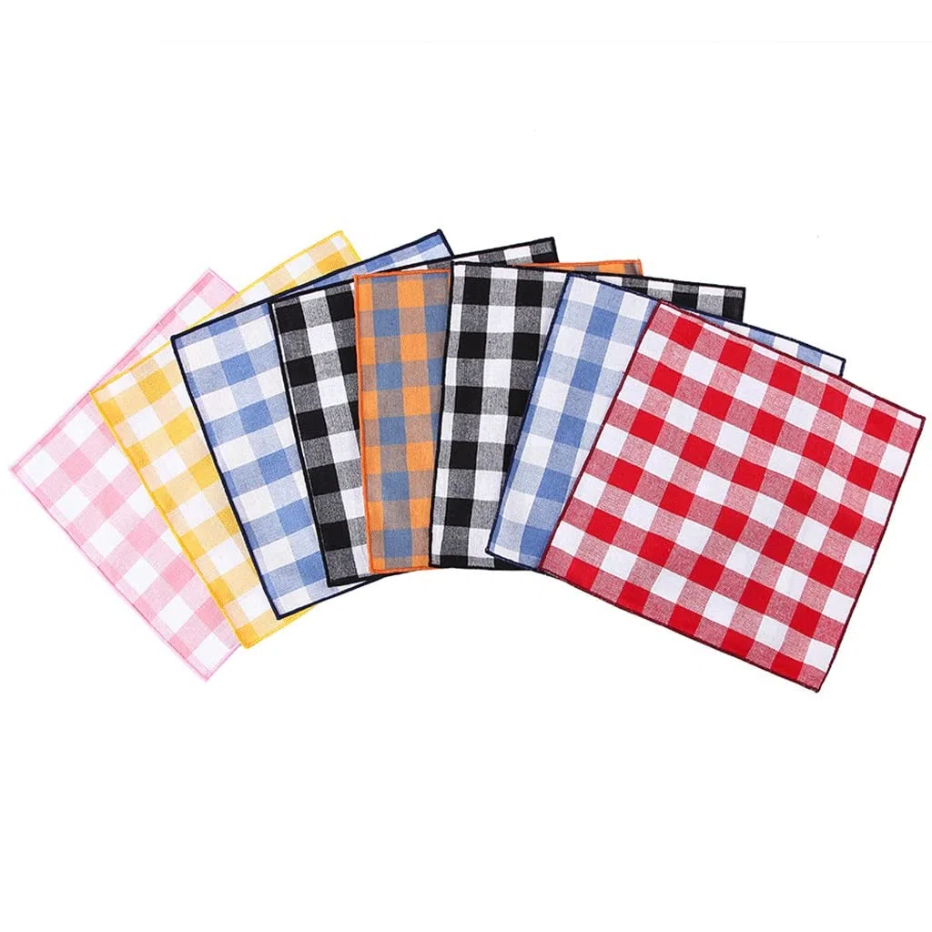 pañuelo de bolsillo toalla ， Pañuelo de bolsillo for hombre, 25 x 91 cm, a cuadros, estilo pañuelo de pecho