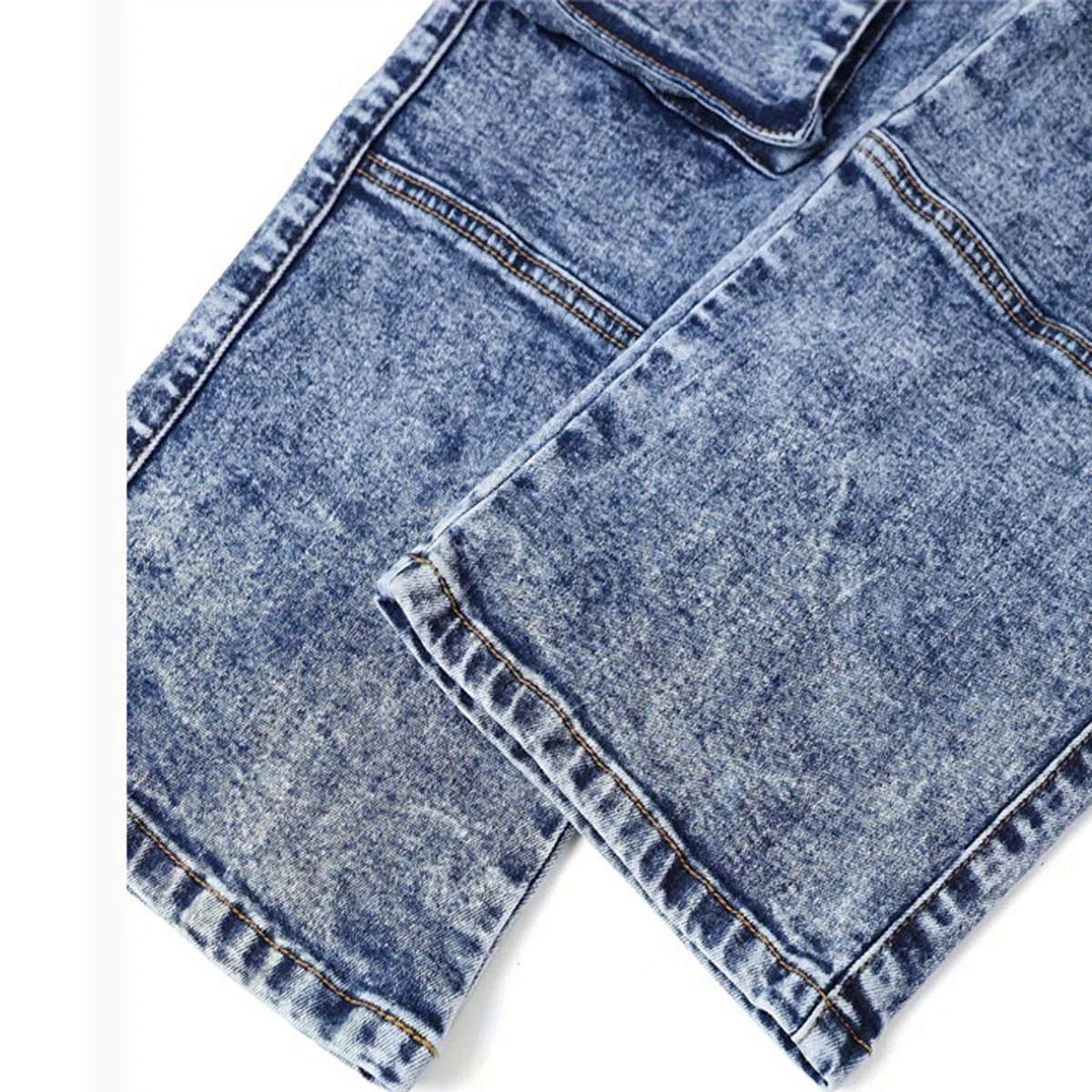Genérico Vaqueros Niña 7-11 Años Wide Leg Rectos Pantalón Vaquero Adolescentes Chica Elasticos Cintura Alta Moda Hippies Jeans Pantalones Vaqueros de Trabajo Denim Largos Primavera 2026