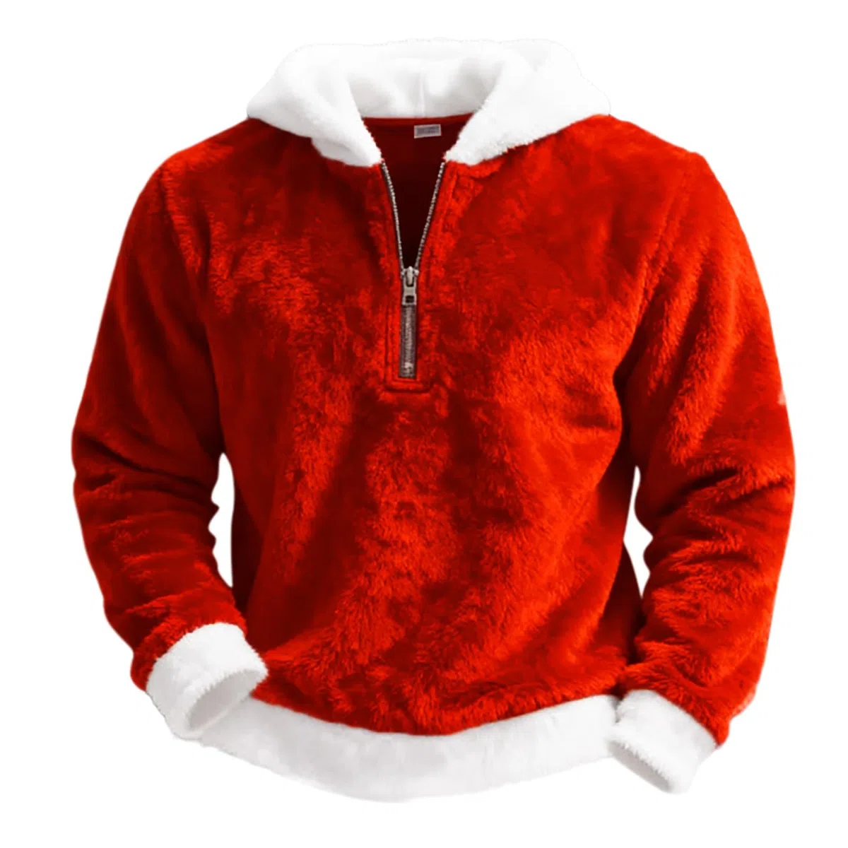 Sudadera Laboral Unisex con Capucha, De Forro Doble Faz, Cremallera, Cómoda, Informal Y Estilo. Chaqueta Verano Hombre (Red, M) Protección Solar Camisa Manga Larga Kit Pesca Ropa Anti