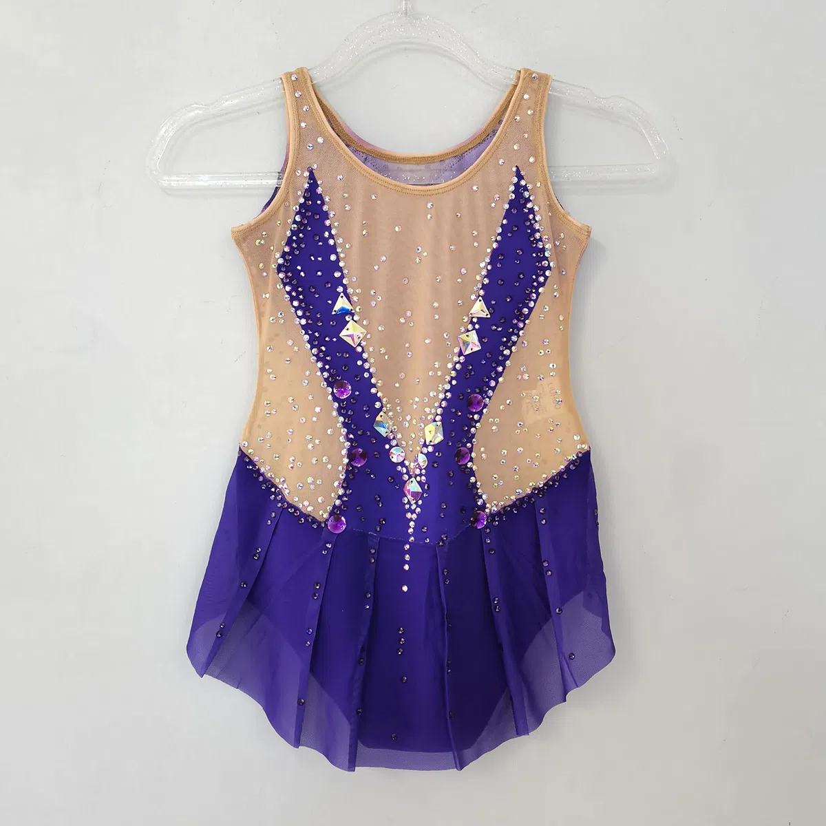 LIUHUO Mallas de gimnasia rítmica, a la moda, cómodas, de malla, color morado, elegantes