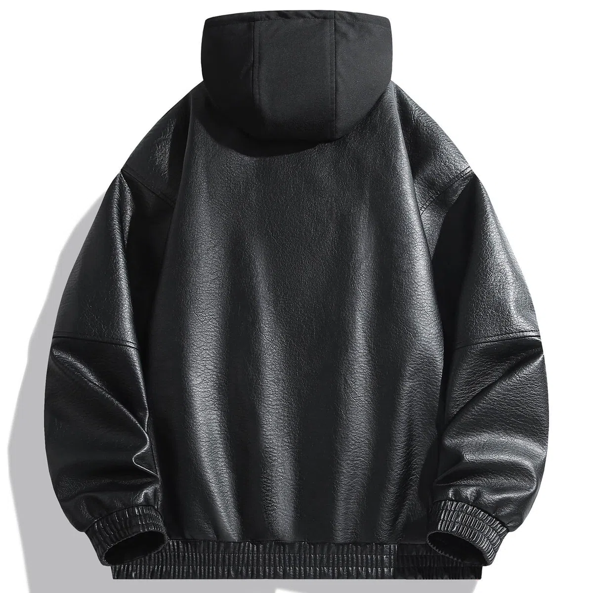 Chaqueta de piel para hombre, chaqueta de motorista con cremallera, clásica, vintage, de piel sintética, Rockabilly, motero, estilo rockero, punk, para el tiempo libre, chaqueta de rockero