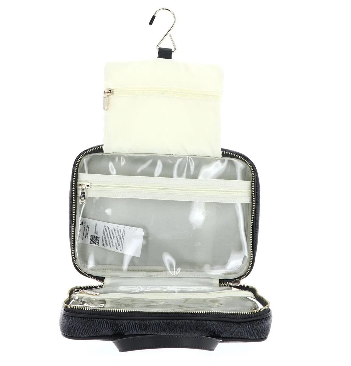 GUESS Bolsa de Maquillaje Travel Case Coal Logo Antracita