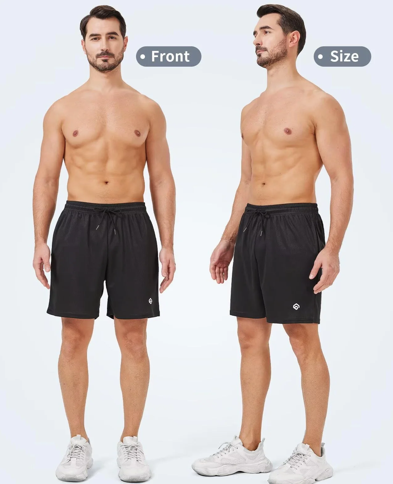 lomsoe Paquete de 5 pantalones cortos deportivos para hombre de 5 pulgadas, pantalones cortos de malla para correr para hombre, de secado rápido, ligeros, para gimnasio, con bolsillos, Negro, gris