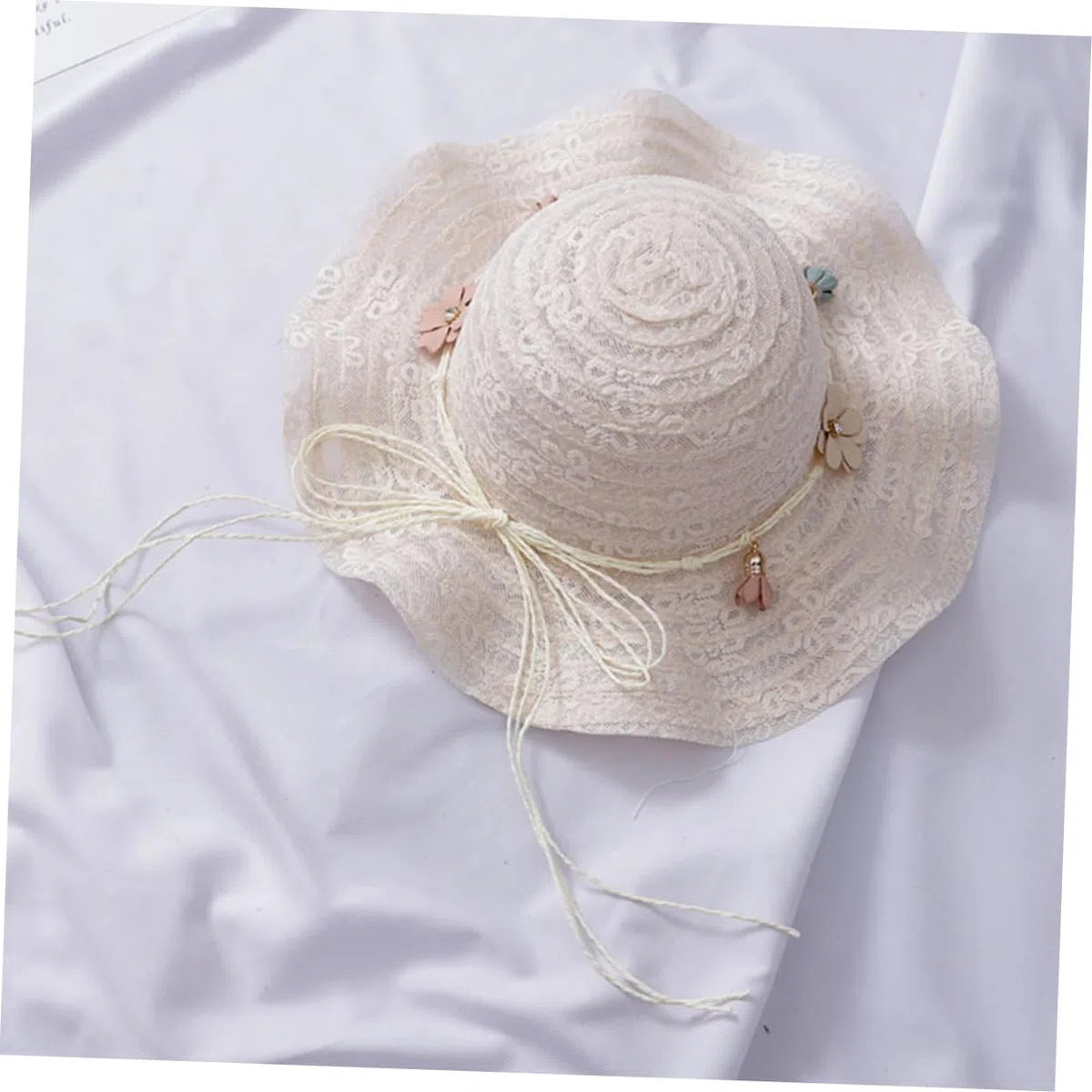 Holibanna Sombrero de ala Ancha Tarro de Almacenamiento de Monedas bebés Sombrero de bebé Concha Sombrero de Playa para Sombrero de Copa Sombrero para Bambú